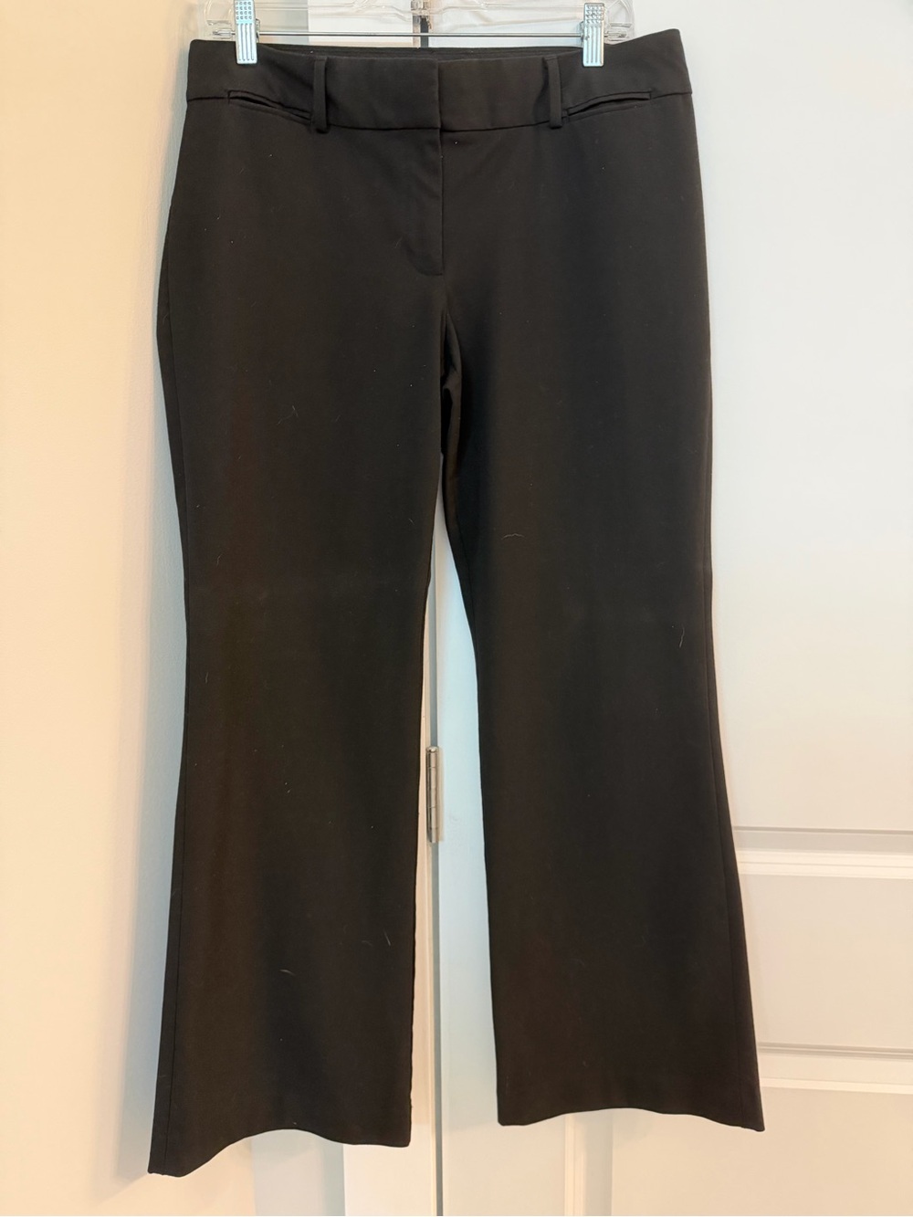 LOFT Black Boot-Cut Stretch Pants